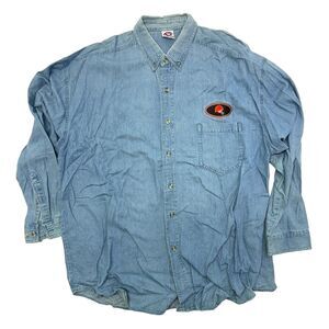 VTG Cleveland Browns Football Denim Jean Jacket Lightweight Embroidered NFL Logo
